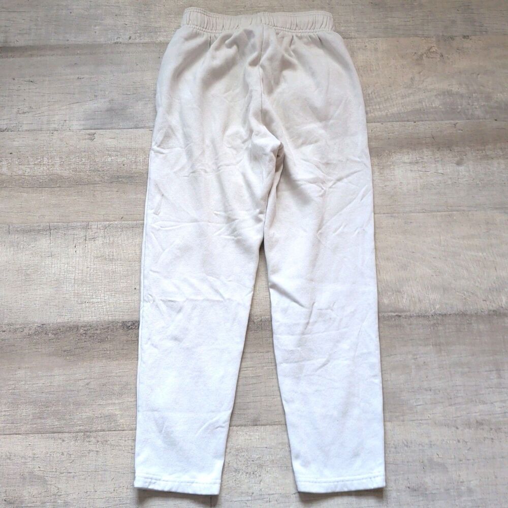 The North Face Sweatpants Womens XS Off White Cream Fleece Joggers Logo Lounge